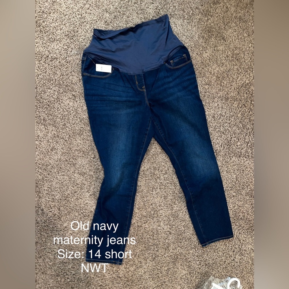 Plus size maternity oldnavy jeans 14 short